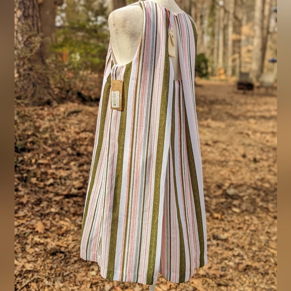 NWT Cremieux Split Back Striped Sleeveless Dress SZ 4 - Picture 6 of 11